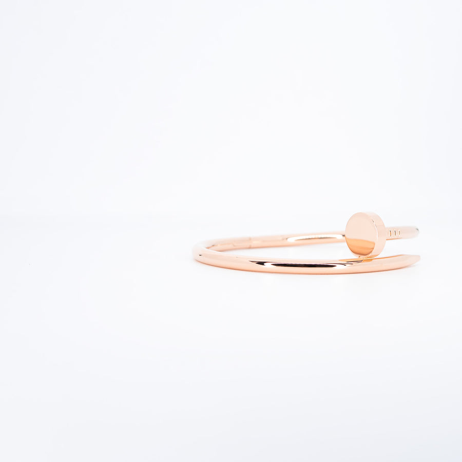 กำไลข้อมือ Cartier Juste Un Clou Bracelet 18K Rose Gold Size 16# (Used) #vrcab 7338