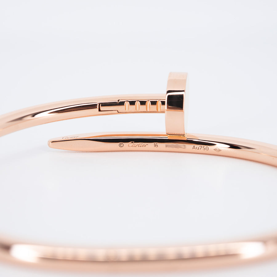 กำไลข้อมือ Cartier Juste Un Clou Bracelet 18K Rose Gold Size 16# (Used) #vrcab 7338