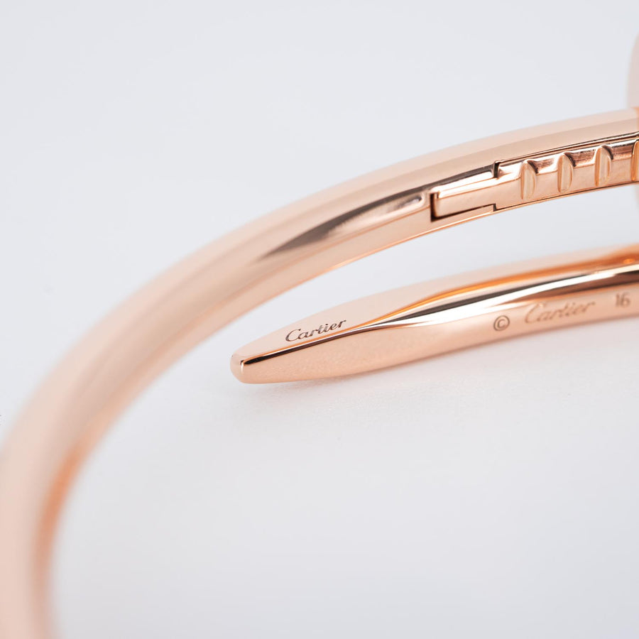 กำไลข้อมือ Cartier Juste Un Clou Bracelet 18K Rose Gold Size 16# (Used) #vrcab 7338
