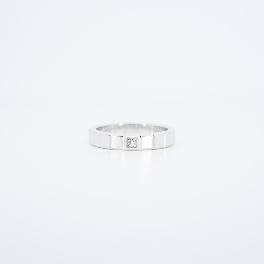 แหวน Chopard Ice cube ring with diamond 18K White Gold Size 57# (Used) #vrchorimt 7347