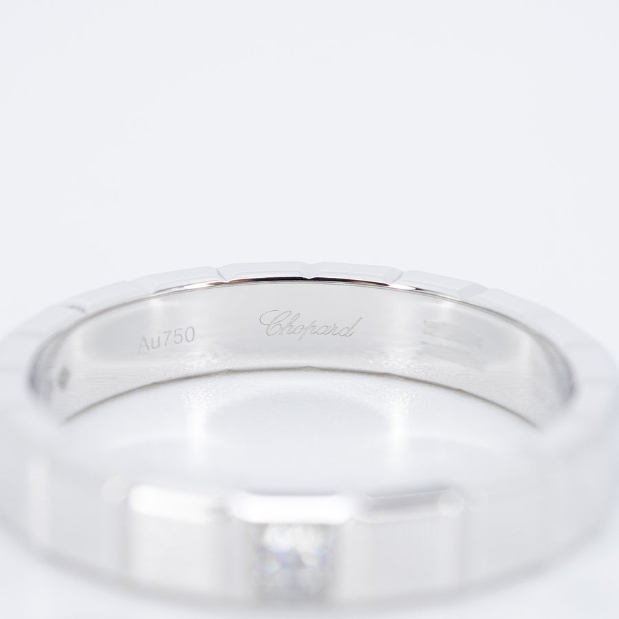 แหวน Chopard Ice cube ring with diamond 18K White Gold Size 57# (Used) #vrchorimt 7347