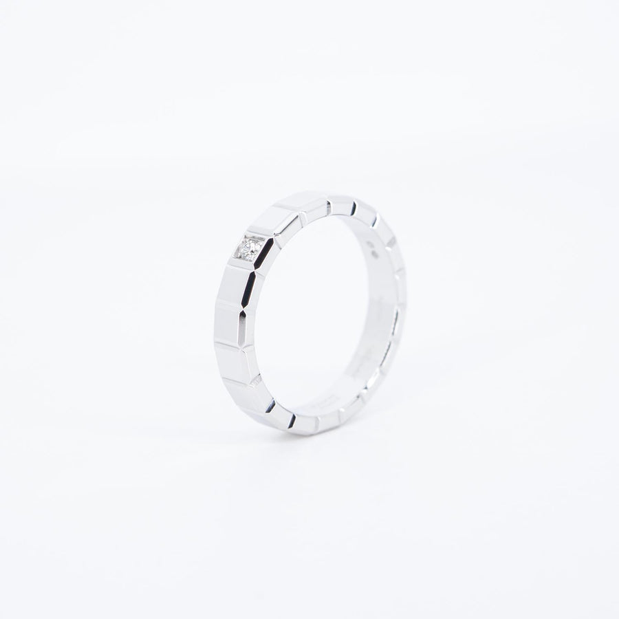 แหวน Chopard Ice cube ring with diamond 18K White Gold Size 57# (Used) #vrchorimt 7347