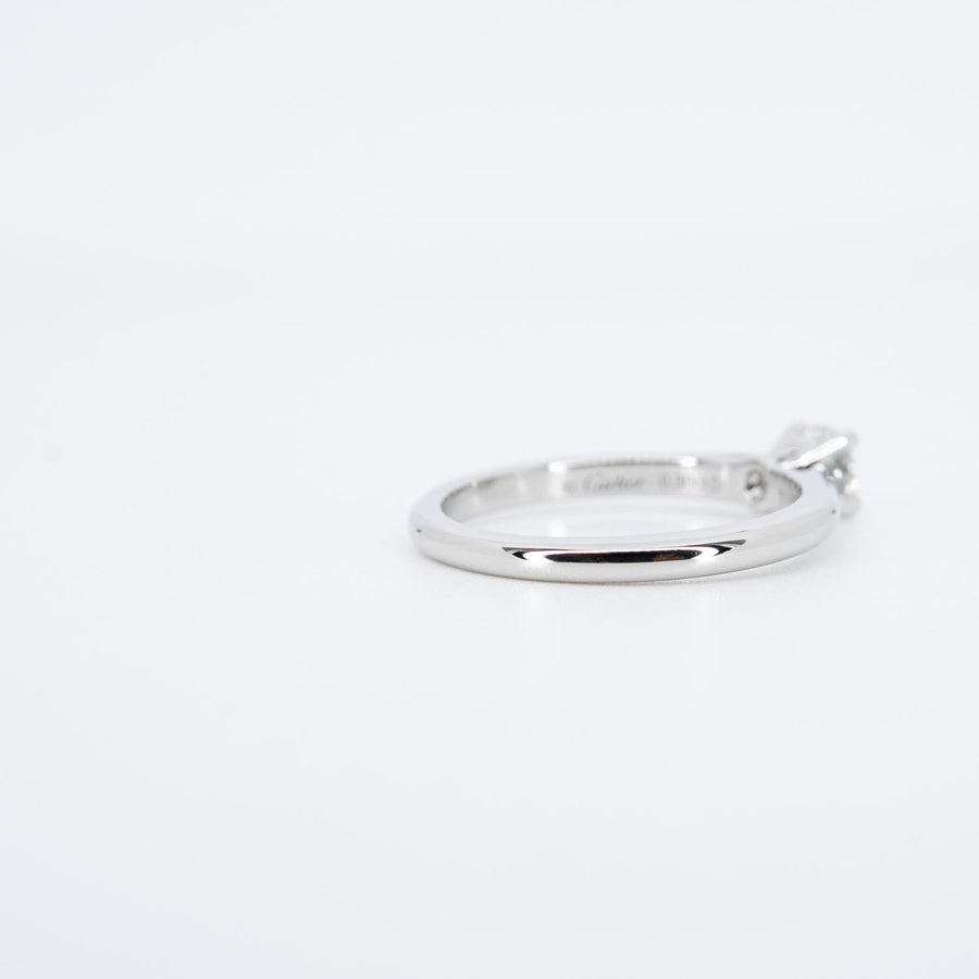 แหวน Cartier 1895 Solitaire ring 0.30ct E VS1 Platinum950 Size 51# (Used) #vrcarimt 7343