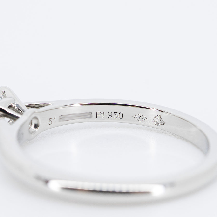 แหวน Cartier 1895 Solitaire ring 0.30ct E VS1 Platinum950 Size 51# (Used) #vrcarimt 7343