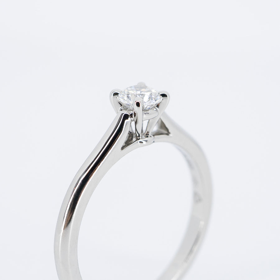 แหวน Cartier 1895 Solitaire ring 0.30ct E VS1 Platinum950 Size 51# (Used) #vrcarimt 7343