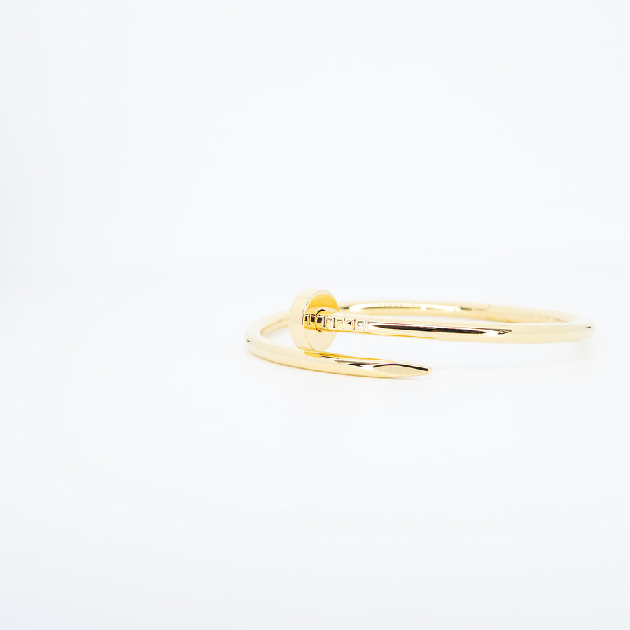 กำไลข้อมือ Cartier Juste Un Clou Bracelet 18K Yellow Gold Size 17# (Used) #vrcab 7357