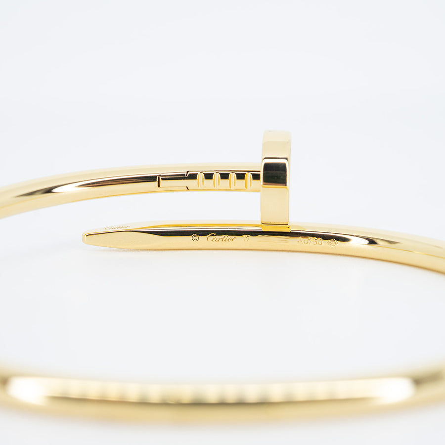 กำไลข้อมือ Cartier Juste Un Clou Bracelet 18K Yellow Gold Size 17# (Used) #vrcab 7357