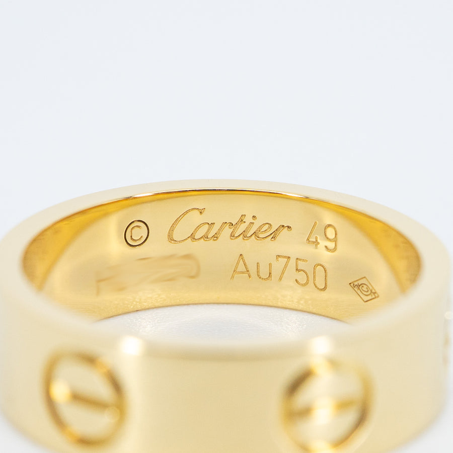 แหวน Cartier Love Ring 18K Yellow Gold Size 49# (Used) #vrcarimt 7354