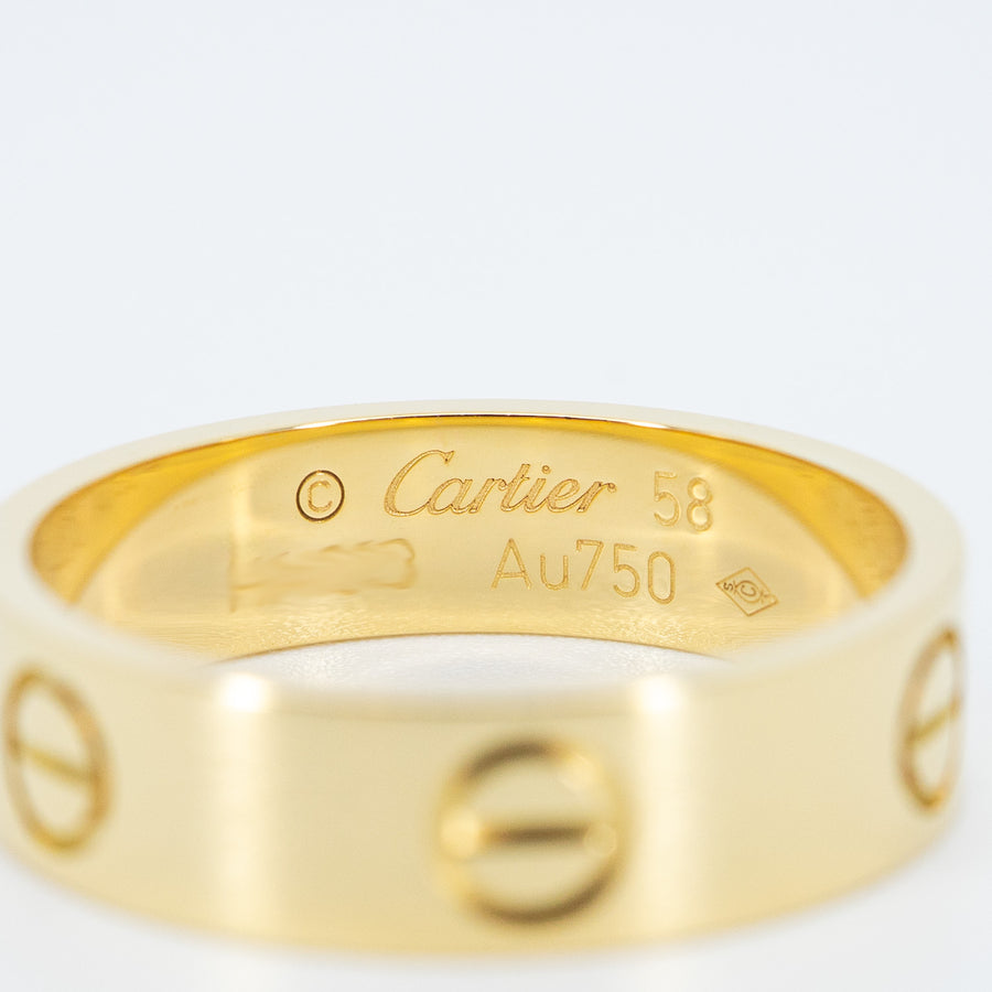 แหวน Cartier Love Ring 18K Yellow Gold Size 58# (Used) #vrcarimt 7353