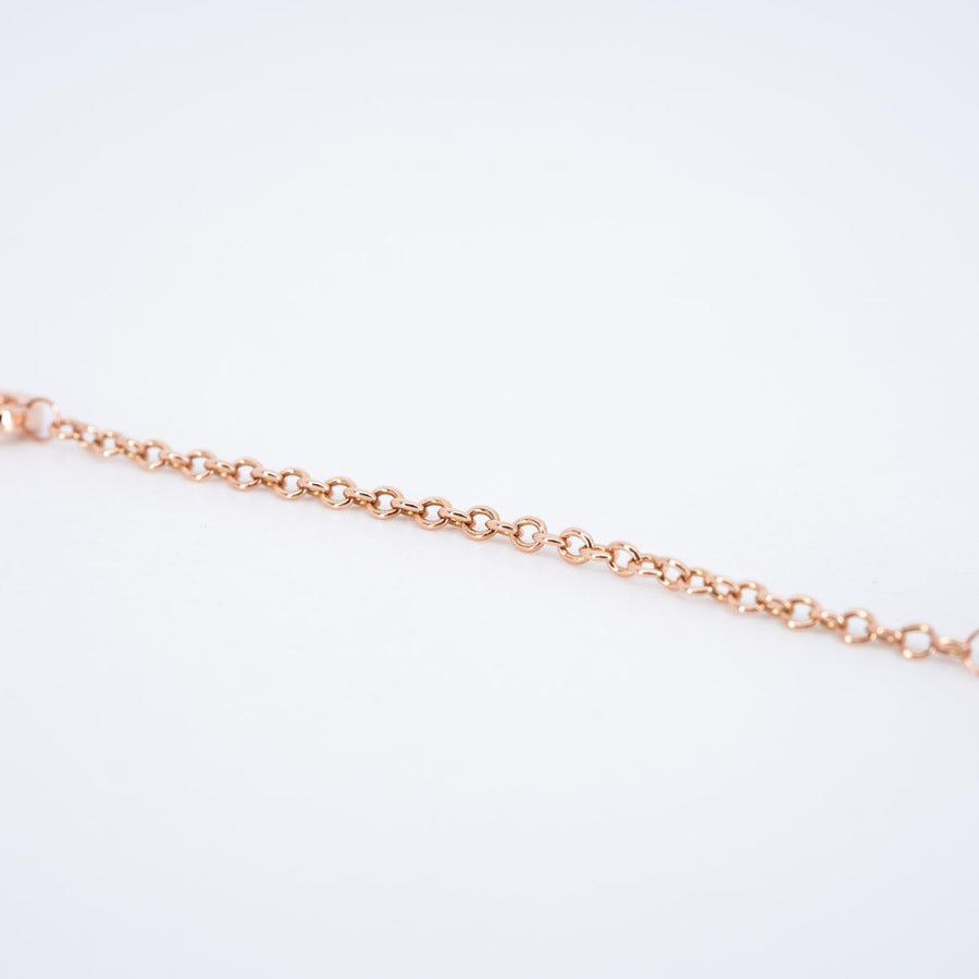 สร้อยข้อมือ Bvlgari B.zero1 mini bracelet with pavé diamonds 18K Rose Gold Size 15-17cm.# (Used) #vrbvbimt 7325