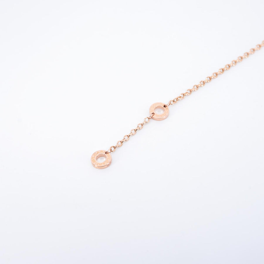 สร้อยข้อมือ Bvlgari B.zero1 mini bracelet with pavé diamonds 18K Rose Gold Size 15-17cm.# (Used) #vrbvbimt 7325