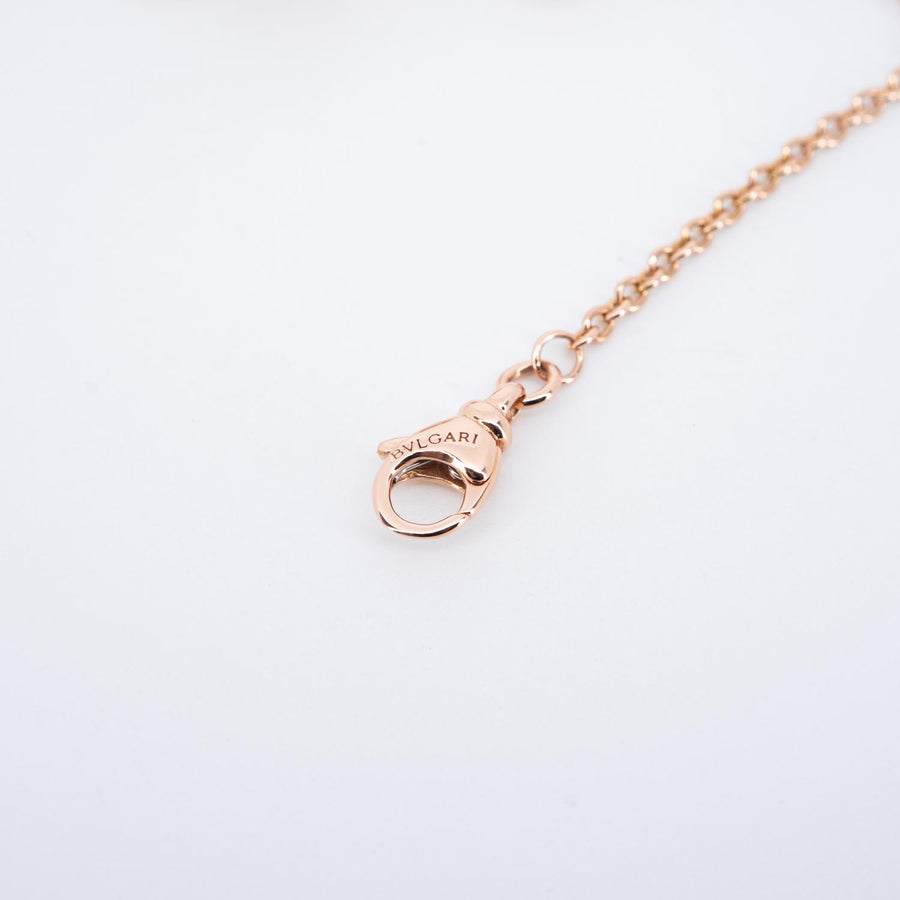 สร้อยข้อมือ Bvlgari B.zero1 mini bracelet with pavé diamonds 18K Rose Gold Size 15-17cm.# (Used) #vrbvbimt 7325
