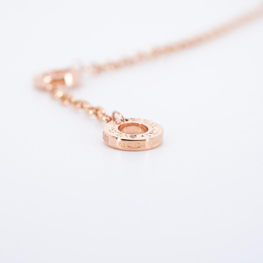 สร้อยข้อมือ Bvlgari B.zero1 mini bracelet with pavé diamonds 18K Rose Gold Size 15-17cm.# (Used) #vrbvbimt 7325