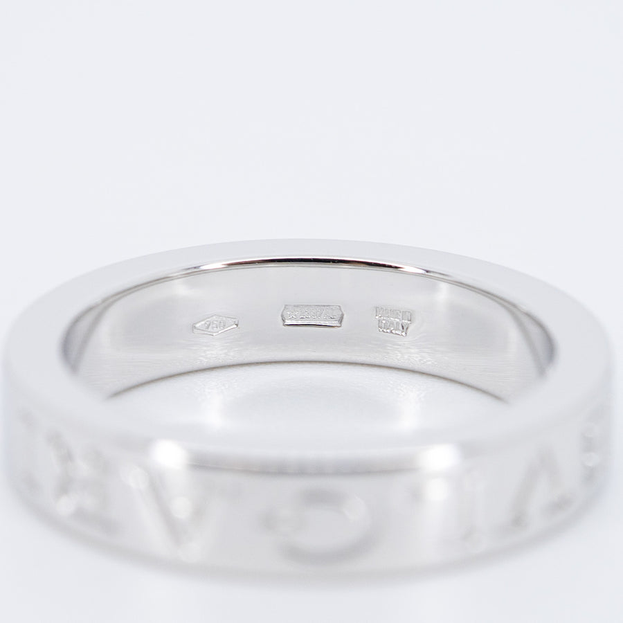 แหวน Bvlgari B.zero1 Essential band ring set with a diamond 18K White Gold Size 48# (Used) #vrbvrimt 7350