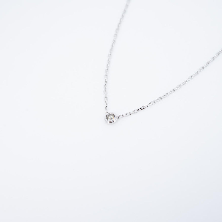 สร้อยและจี้ Cartier D'Amour necklace, small model 18K White Gold Size 41.5-45cm.# (Used) #vrcanl 7321
