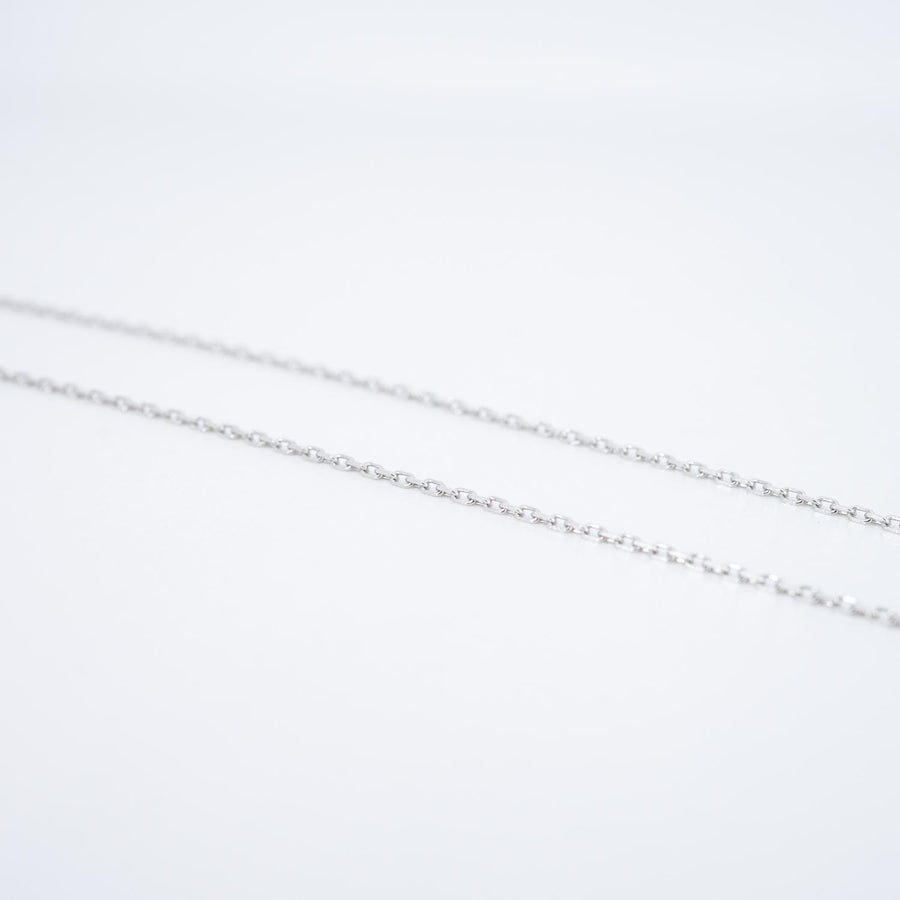 สร้อยและจี้ Cartier D'Amour necklace, small model 18K White Gold Size 41.5-45cm.# (Used) #vrcanl 7321