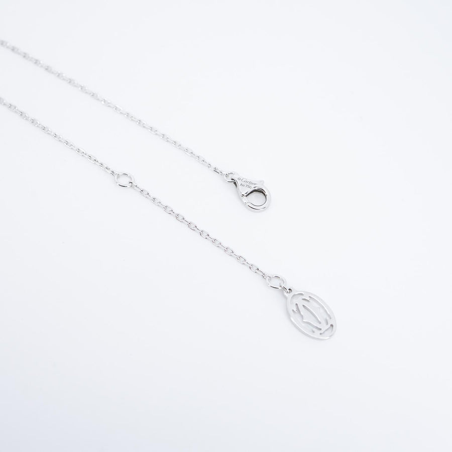 สร้อยและจี้ Cartier D'Amour necklace, small model 18K White Gold Size 41.5-45cm.# (Used) #vrcanl 7321
