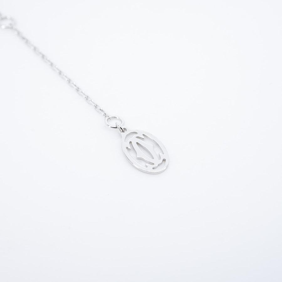 สร้อยและจี้ Cartier D'Amour necklace, small model 18K White Gold Size 41.5-45cm.# (Used) #vrcanl 7321