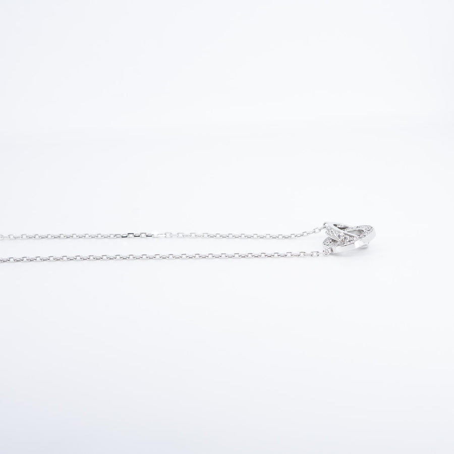 สร้อยและจี้ Cartier Love Necklace, Paved 18K White Gold Size 37-40.5cm.# (Used) #vrcanlimt 7340