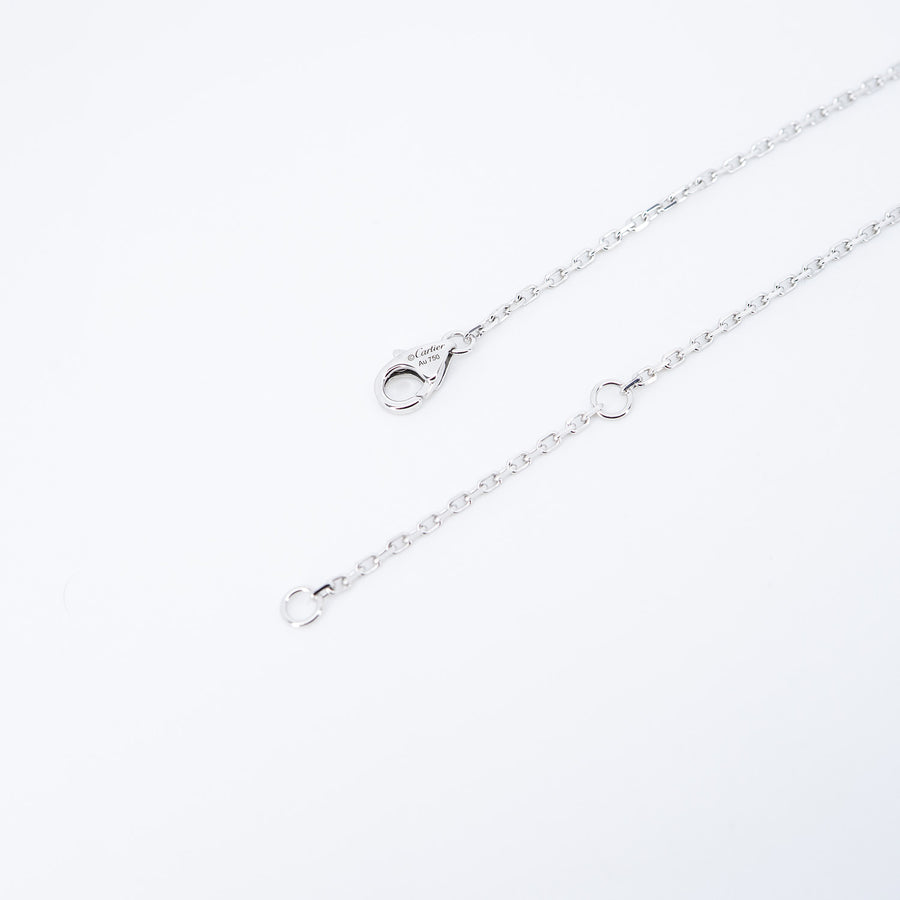 สร้อยและจี้ Cartier Love Necklace, Paved 18K White Gold Size 37-40.5cm.# (Used) #vrcanlimt 7340