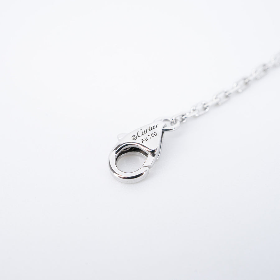 สร้อยและจี้ Cartier Love Necklace, Paved 18K White Gold Size 37-40.5cm.# (Used) #vrcanlimt 7340