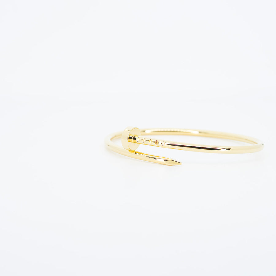 กำไลข้อมือ Cartier Juste Un Clou Bracelet small model 18KYellow Gold Size 14# (Used) #vrcab 7358