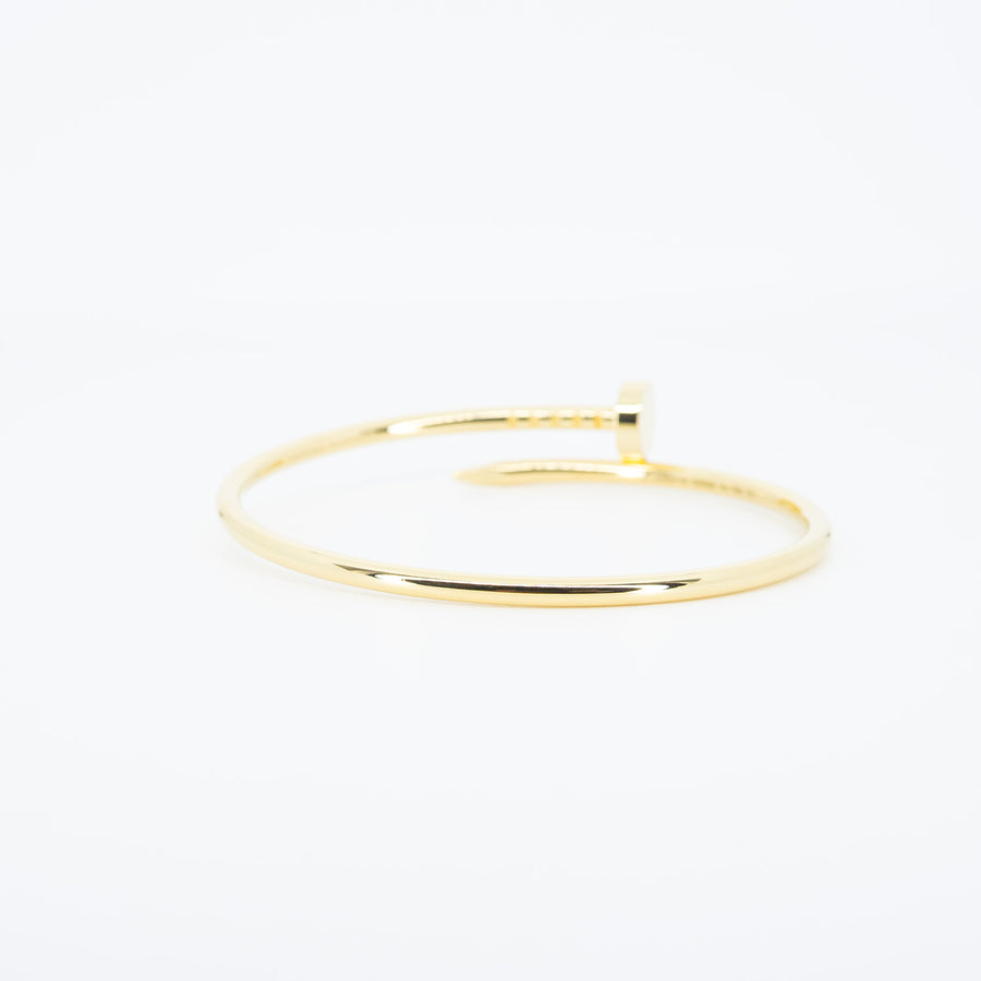 กำไลข้อมือ Cartier Juste Un Clou Bracelet small model 18KYellow Gold Size 14# (Used) #vrcab 7358