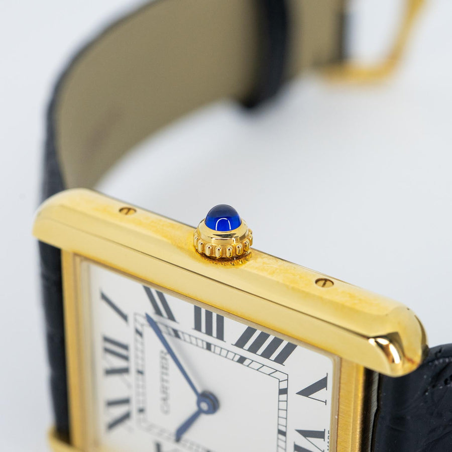 นาฬิกา Cartier Tank Solo, Large Model, Quartz Movoment 18K Yellow Gold Size L# (Used) #vrcaw 7371