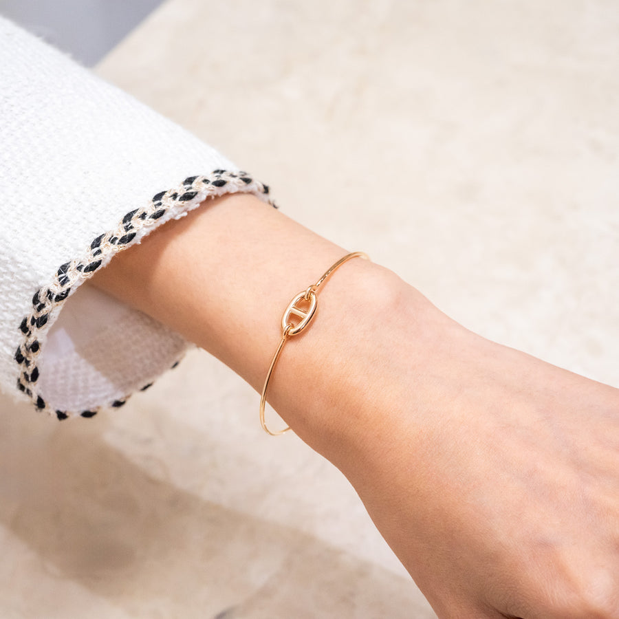 กำไลข้อมือ Hermes Farandole bracelet, Small Model 18K Rose Gold Size SH# (Used) #vrhebimt 7263