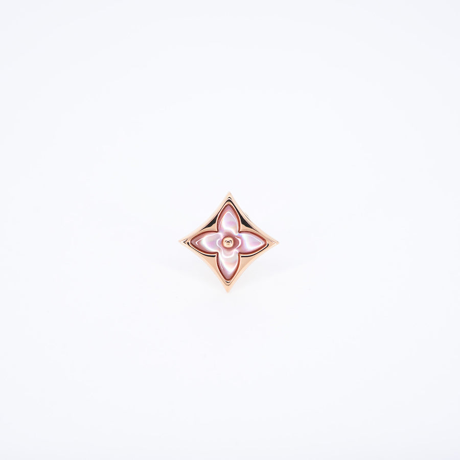 ต่างหู Louis Vuitton Color Blossom BB Star Stud Earrings,Pink Mother of Pearl 18K Rose Gold (Used) #vrloeimt 7389