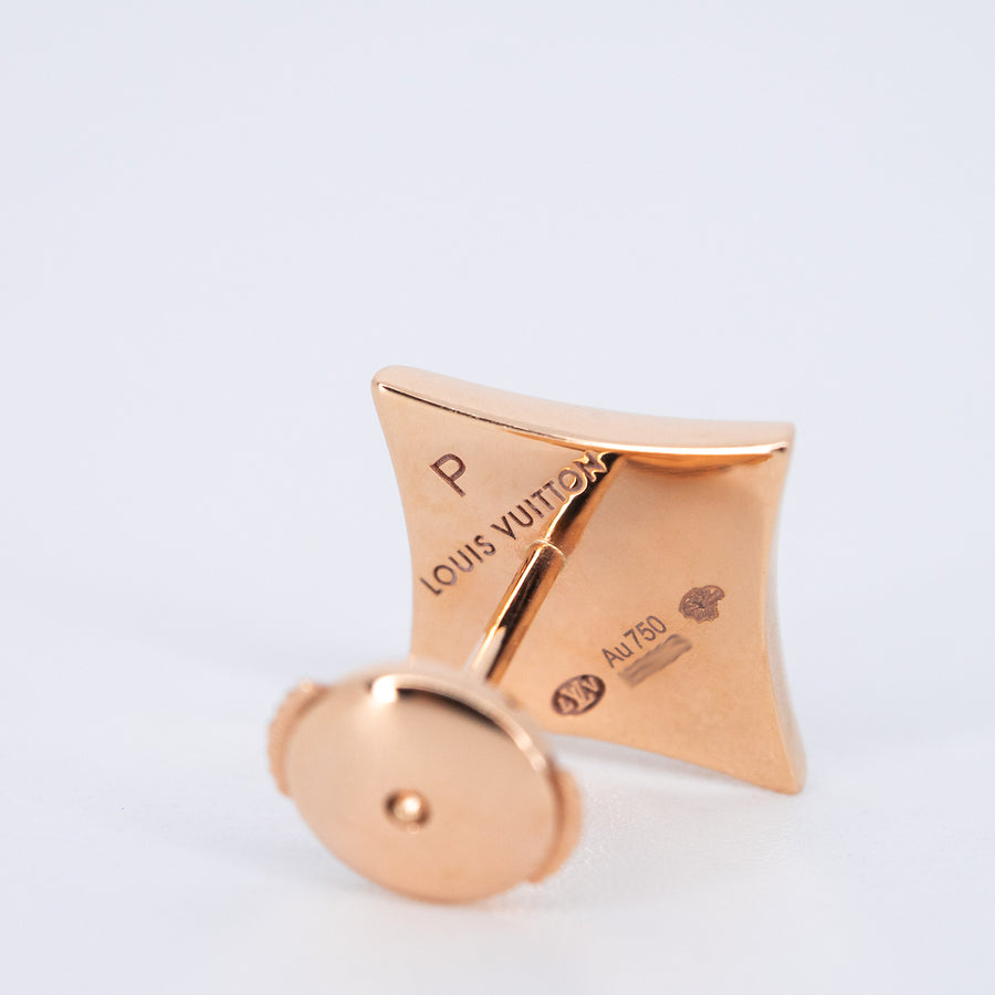 ต่างหู Louis Vuitton Color Blossom BB Star Stud Earrings,Pink Mother of Pearl 18K Rose Gold (Used) #vrloeimt 7389
