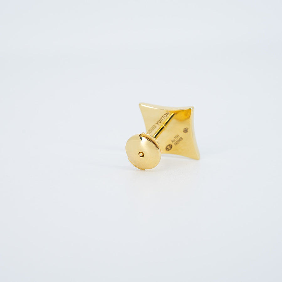 ต่างหู Louis Vuitton Color Blossom BB Star Stud Earrings,Amazonite 18K Yellow Gold (Used) #vrloeimt 7387
