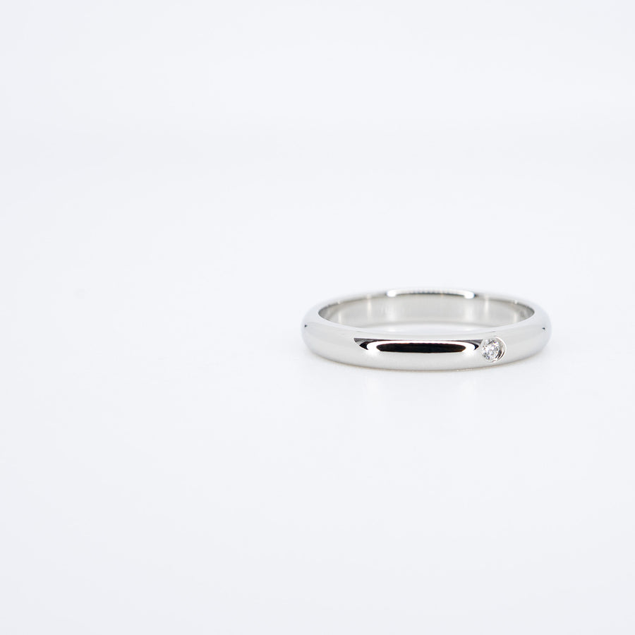 แหวน Cartier 1895 Band with Diamond Platinum950 Size 46# (Used) #vrcar 7360