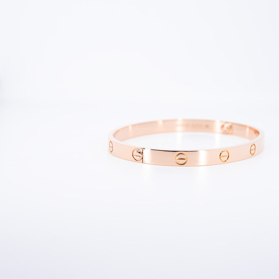 กำไลข้อมือ Cartier Love Bracelet 18K Rose Gold Size 19# (Used) #vrcab 7368