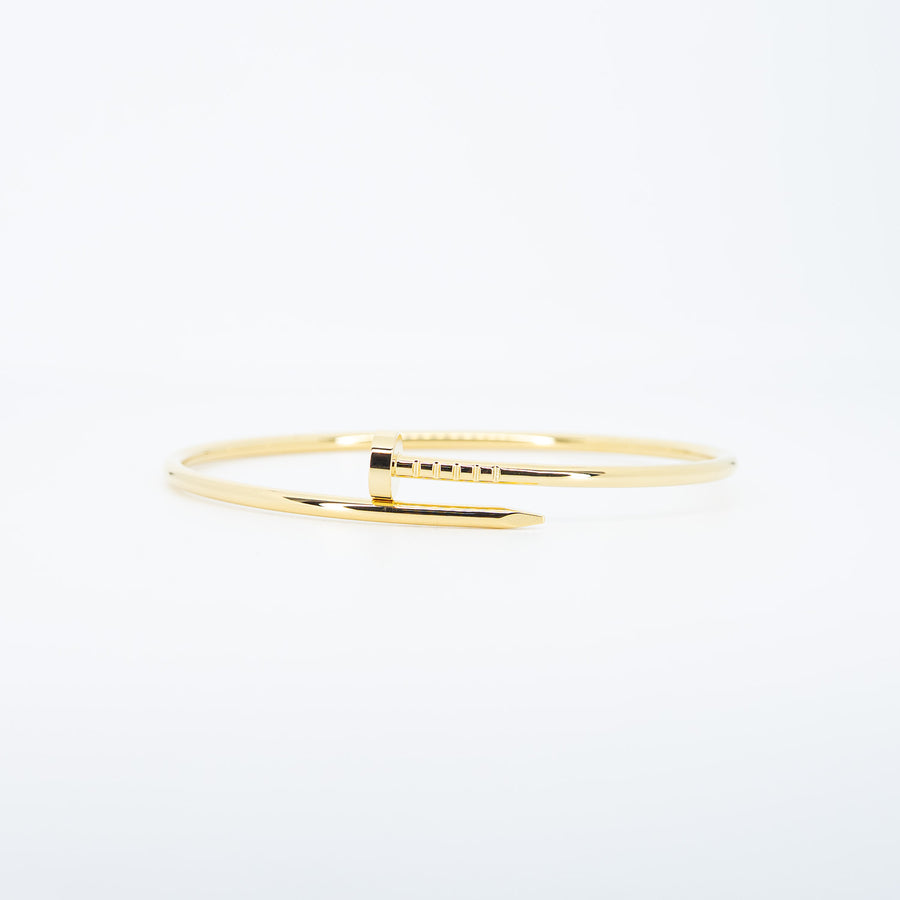 กำไลข้อมือ Cartier Juste Un Clou Bracelet, small model 18K Yellow Gold Size 18# (Used) #vrcab 7361