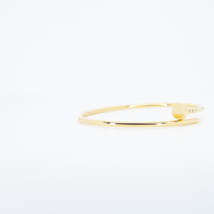 กำไลข้อมือ Cartier Juste Un Clou Bracelet, small model 18K Yellow Gold Size 18# (Used) #vrcab 7361