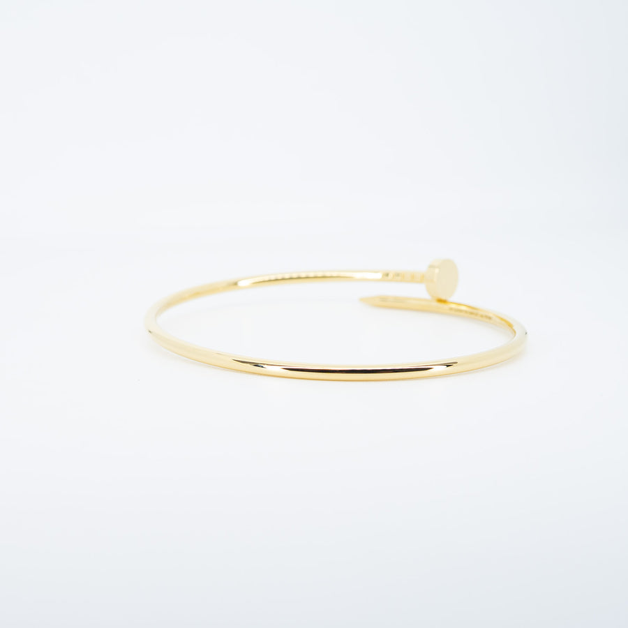 กำไลข้อมือ Cartier Juste Un Clou Bracelet, small model 18K Yellow Gold Size 18# (Used) #vrcab 7361
