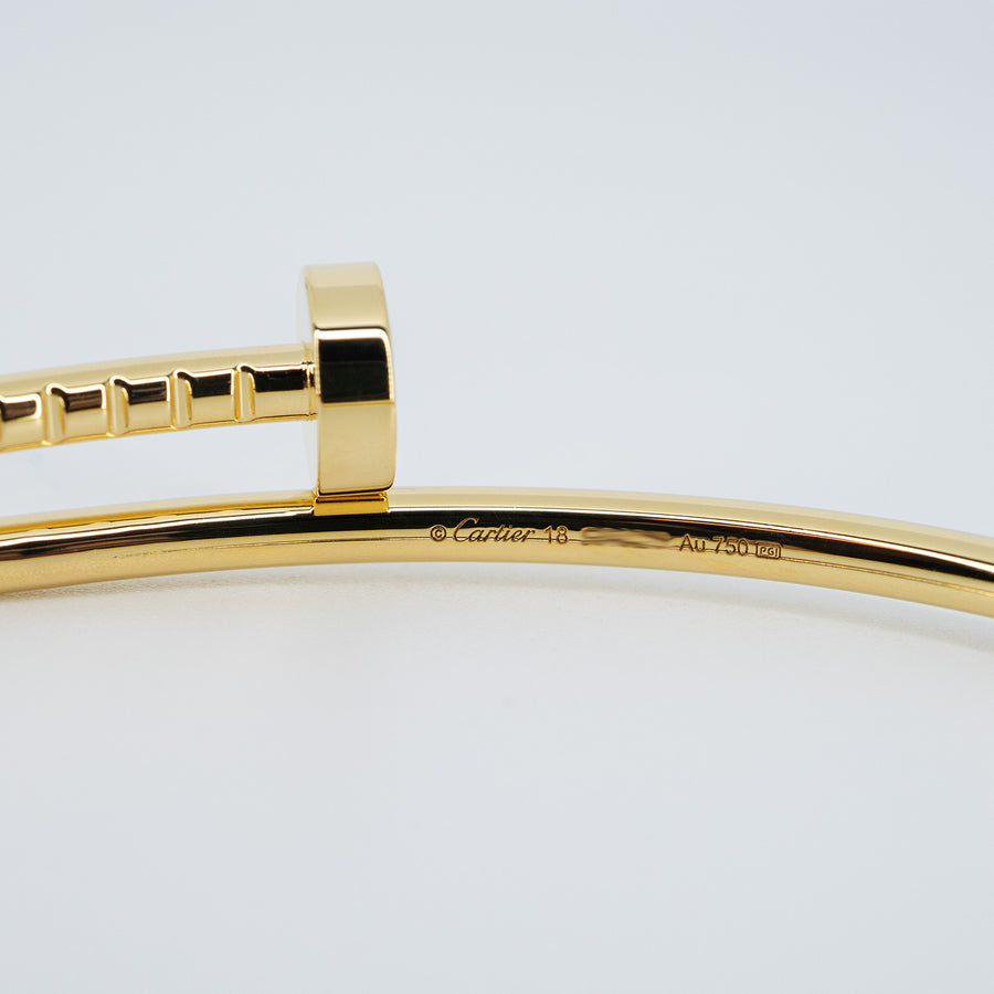 กำไลข้อมือ Cartier Juste Un Clou Bracelet, small model 18K Yellow Gold Size 18# (Used) #vrcab 7361