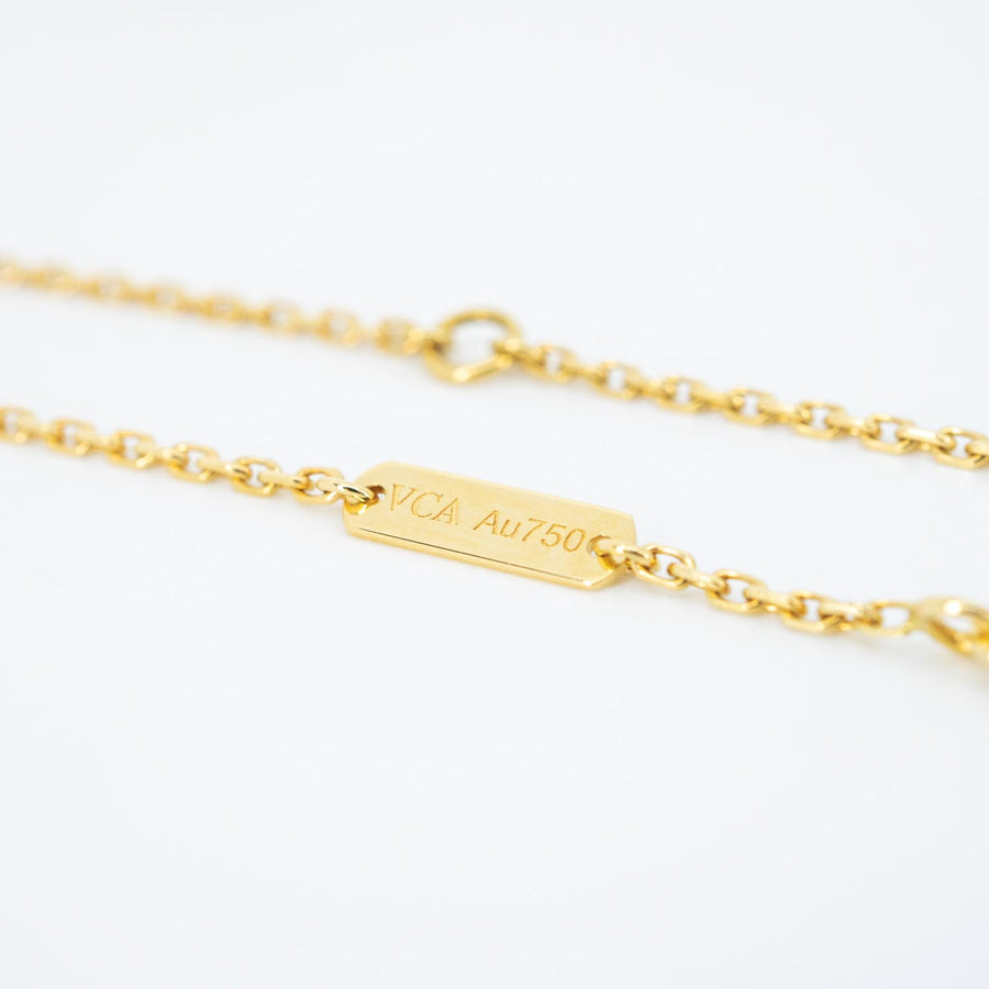 สร้อยและจี้ Van Cleef & Arpels Vintage Alhambra Pendant, Malachite 18K Yellow Gold Size 38-42cm.# (Used) #vrvanlimt 7384