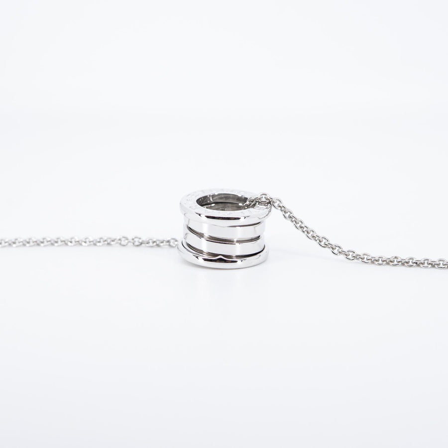สร้อยและจี้ Bvlgari B.zero1 necklace and pendant 18K White Gold Size 51-56.5cm. (ต่อความยาวพิเศษ)# (Used) #vrbv 0948