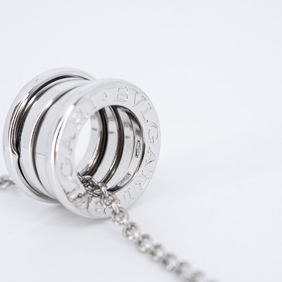 สร้อยและจี้ Bvlgari B.zero1 necklace and pendant 18K White Gold Size 51-56.5cm. (ต่อความยาวพิเศษ)# (Used) #vrbv 0948
