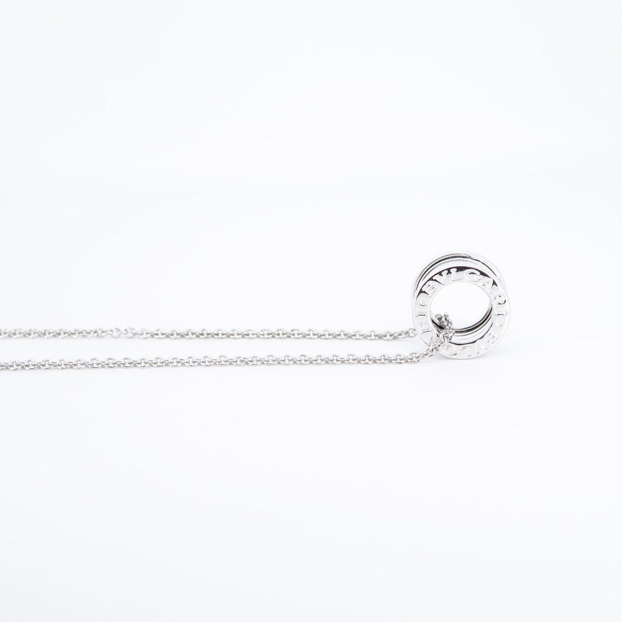 สร้อยและจี้ Bvlgari B.zero1 necklace and pendant 18K White Gold Size 51-56.5cm. (ต่อความยาวพิเศษ)# (Used) #vrbv 0948