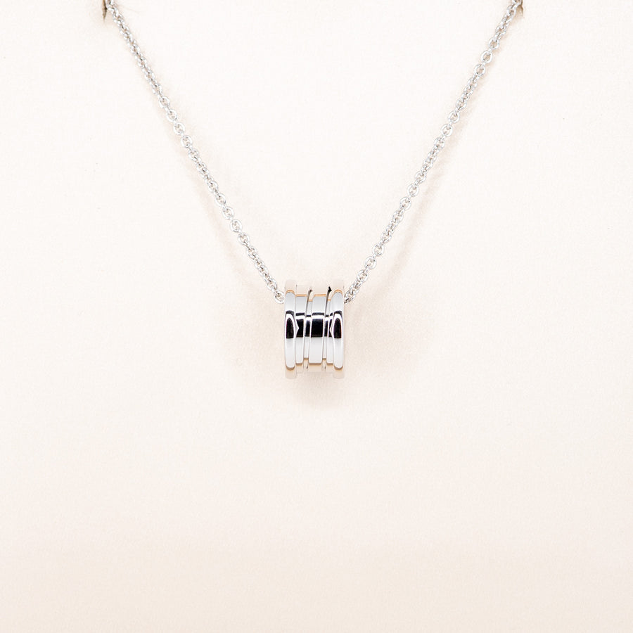 สร้อยและจี้ Bvlgari B.zero1 necklace and pendant 18K White Gold Size 38/42/45cm.# (Used) #vrbvnlimt 7379