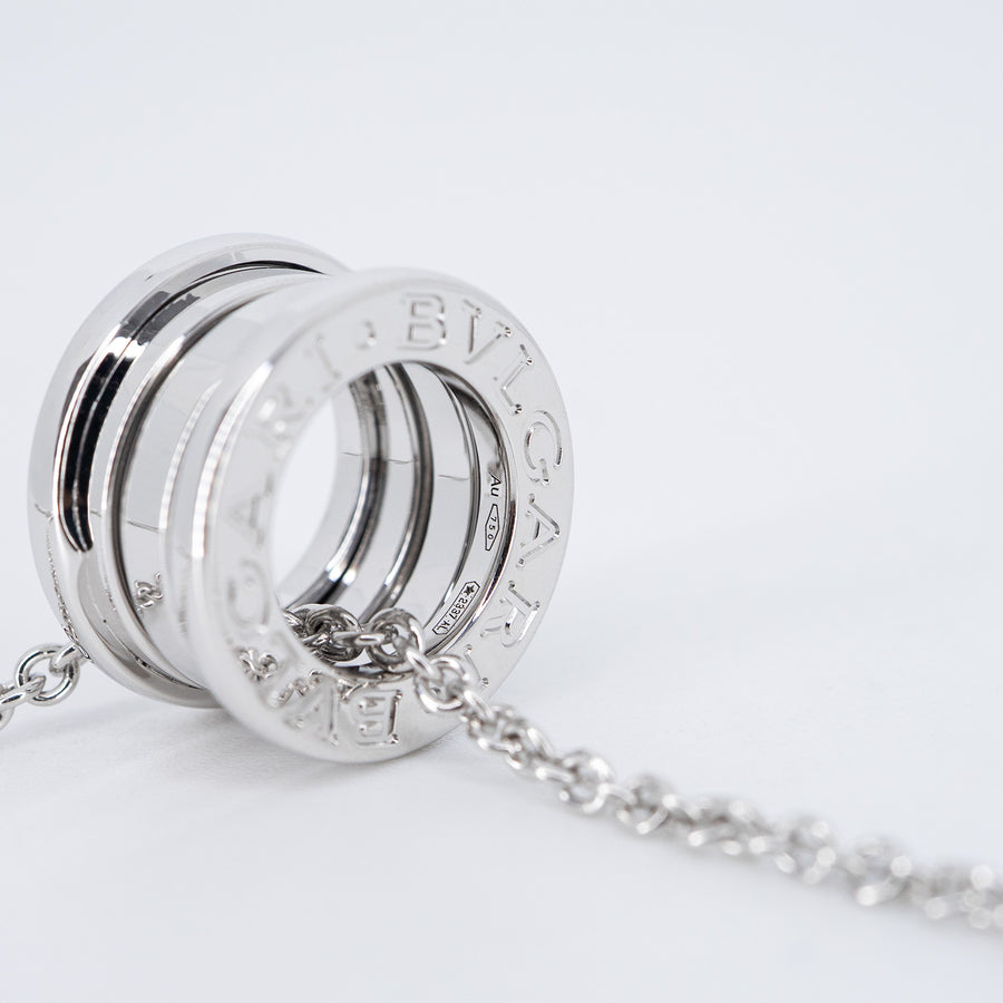 สร้อยและจี้ Bvlgari B.zero1 necklace and pendant 18K White Gold Size 38/42/45cm.# (Used) #vrbvnlimt 7379