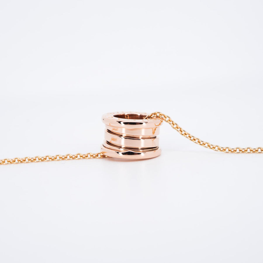 สร้อยและจี้ Bvlgari B.zero1 necklace and pendant 18K Rose Gold Size 39/41.5/44/46cm.# (Used) #vrbv 0947