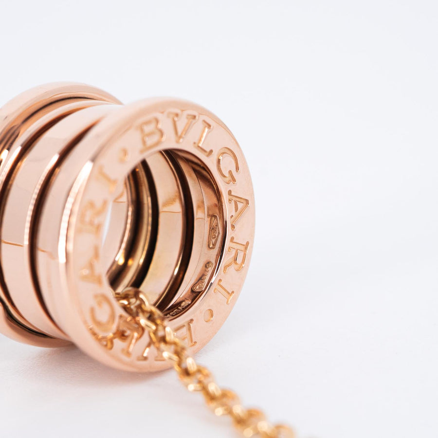 สร้อยและจี้ Bvlgari B.zero1 necklace and pendant 18K Rose Gold Size 39/41.5/44/46cm.# (Used) #vrbv 0947