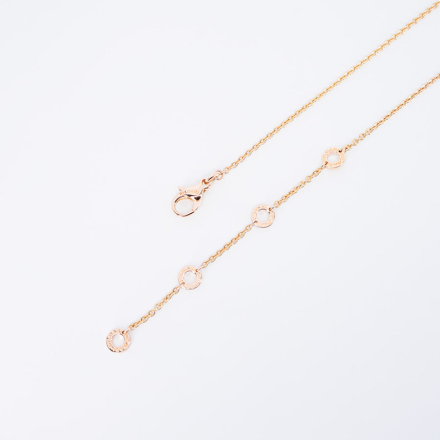 สร้อยและจี้ Bvlgari B.zero1 necklace and pendant 18K Rose Gold Size 39/41.5/44/46cm.# (Used) #vrbv 0947