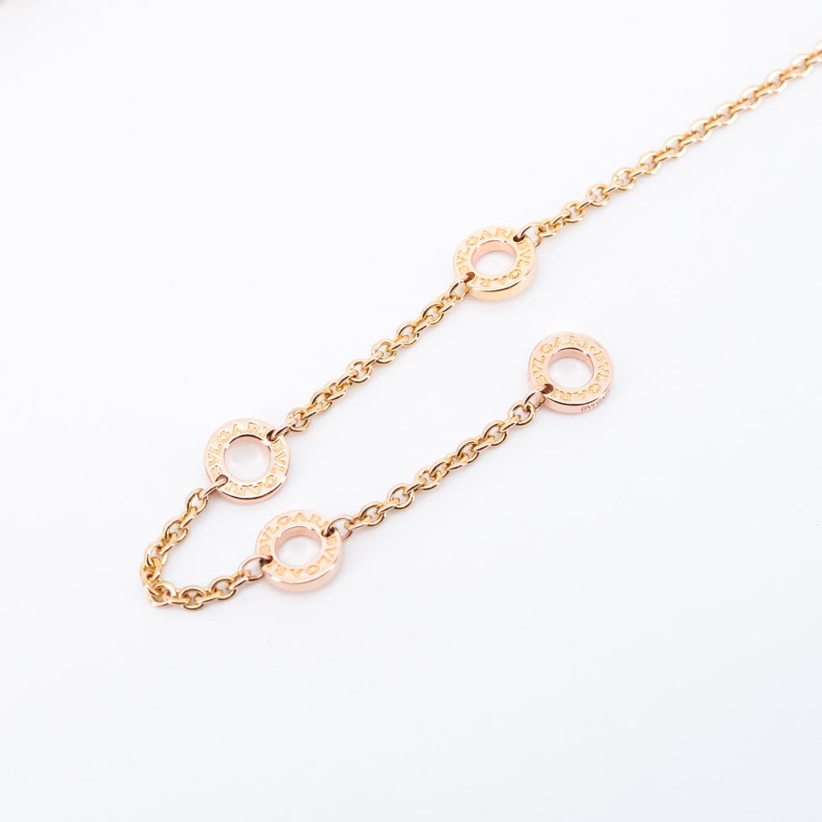 สร้อยและจี้ Bvlgari B.zero1 necklace and pendant 18K Rose Gold Size 39/41.5/44/46cm.# (Used) #vrbv 0947