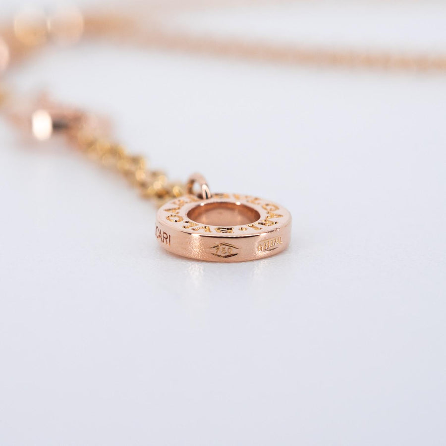 สร้อยและจี้ Bvlgari B.zero1 necklace and pendant 18K Rose Gold Size 39/41.5/44/46cm.# (Used) #vrbv 0947