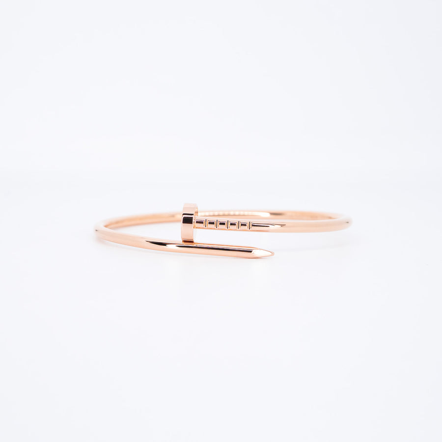 กำไลข้อมือ Cartier Juste Un Clou Bracelet, small model 18K Rose Gold Size 14# (Used) #vrcab 7377